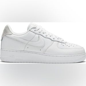 Nike Air Force 1 07 Craft leather detail with grey suede on back.